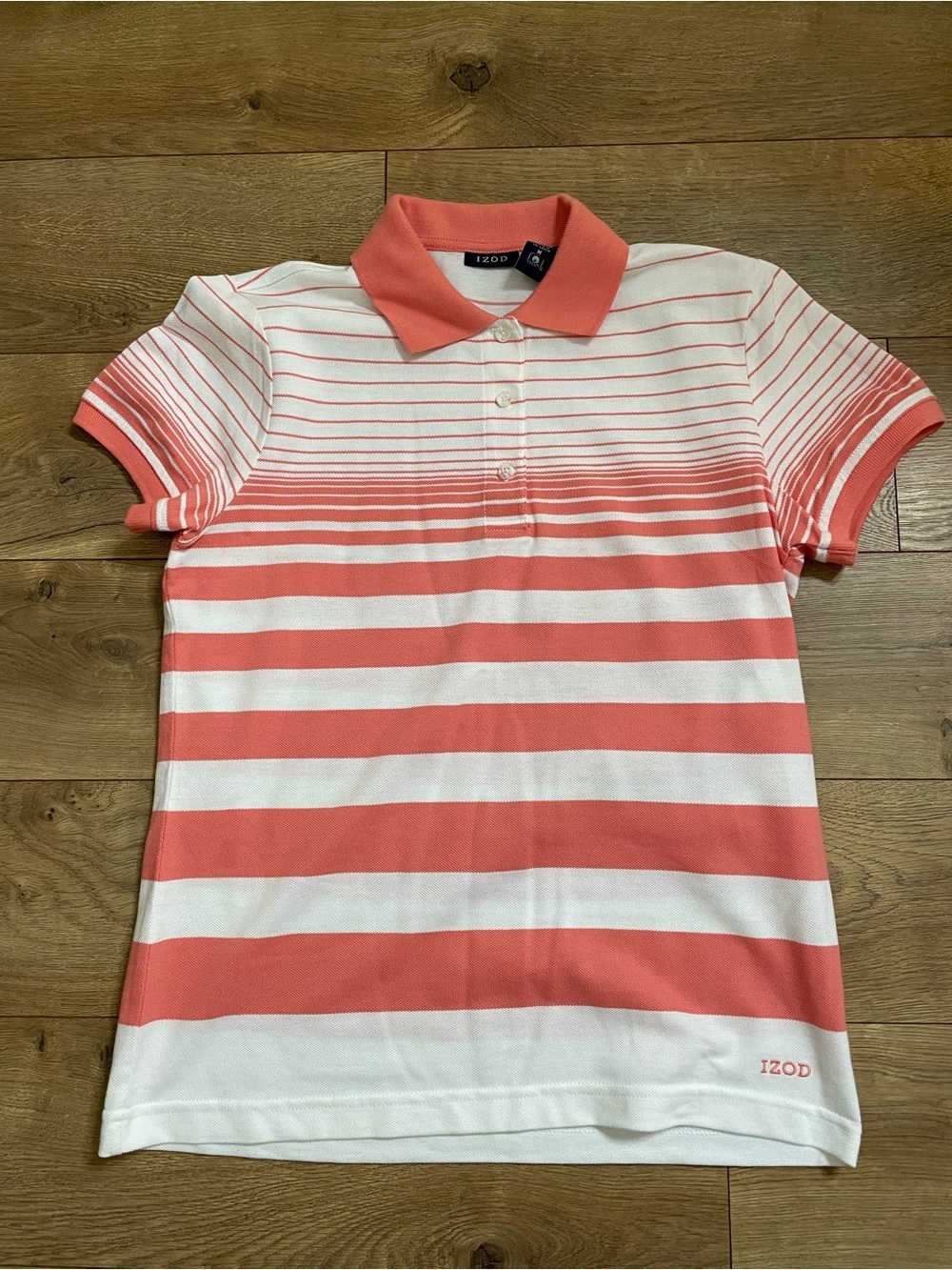 IZOD Women's Striped Polo Shirt - Size M - Picture 8 of 12